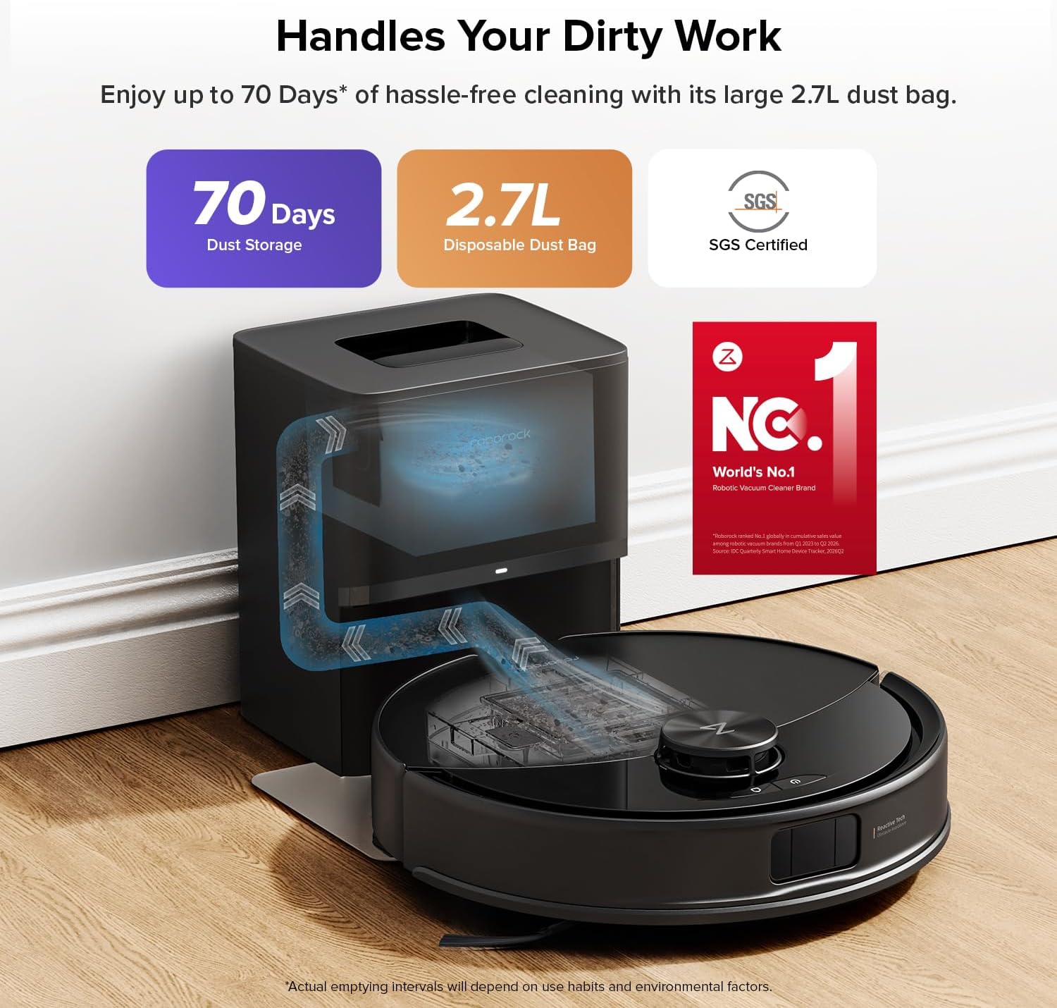Detalle de Roborock Robot Vacuum and Mop 10,000 Pa