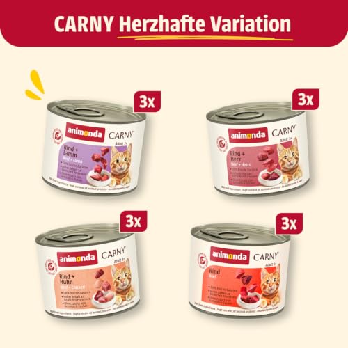 Thumbnail 5 de animonda Carny Adult Nassfutter Herzhaft Variation 12 x 200 g – ohne Getreide, 100 % frische Zutaten
