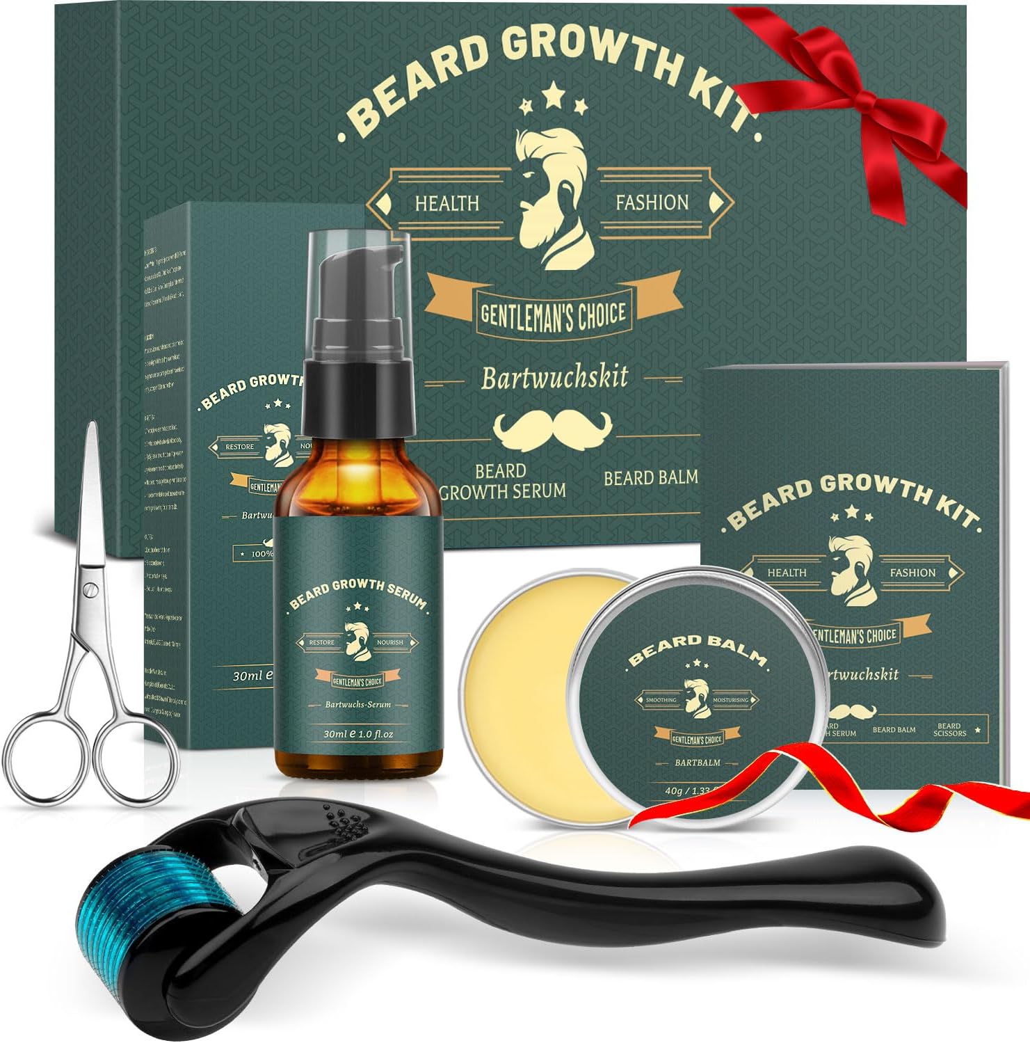 KHOLEZ Beard Growth Kit with 30 ml serum