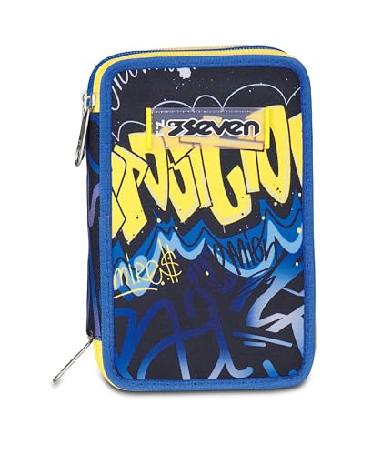 Thumbnail 5 de Seven Astuccio Scuola Elementare a 3 scomparti con 45 pezzi – giallo/blu