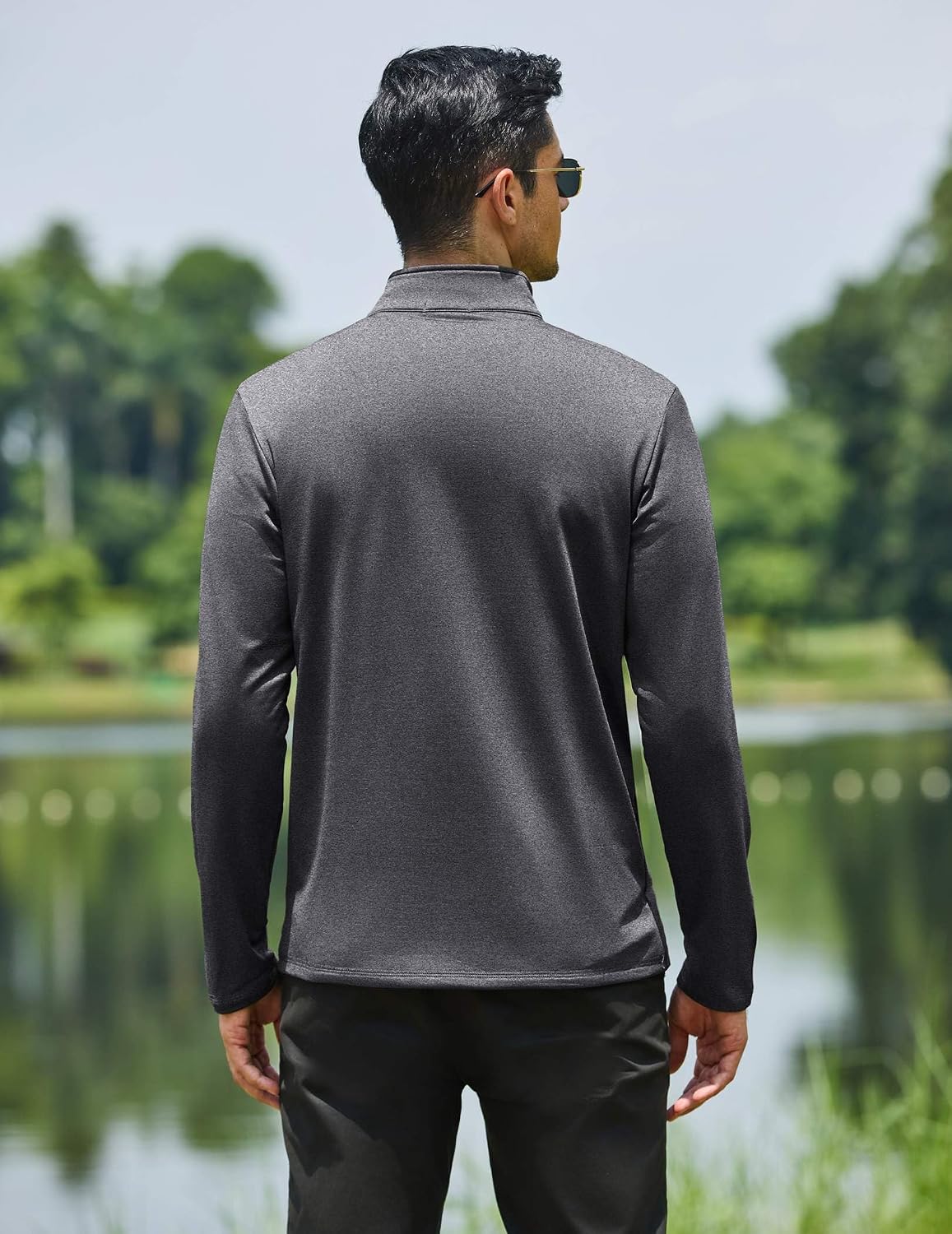 Detalle 2 de COOFANDY Men's Quarter-Zip Pullover