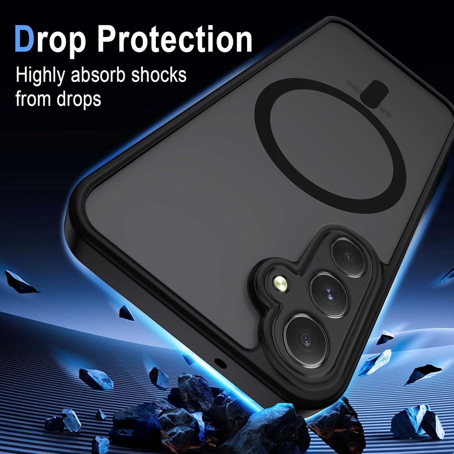 Thumbnail 3 de XTCASE Coque magnétique pour Samsung Galaxy S23 FE 5G – Dos translucide mat TPU/PC, anti-rayures et bumper antichoc