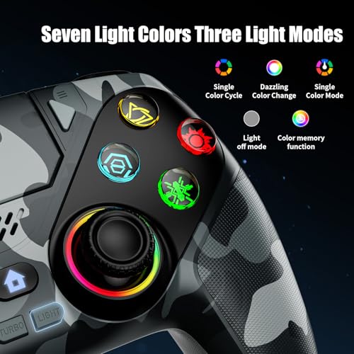 Thumbnail 3 de Dinosoo RGB Wireless Controller for PS5/Pro/Slim/PC