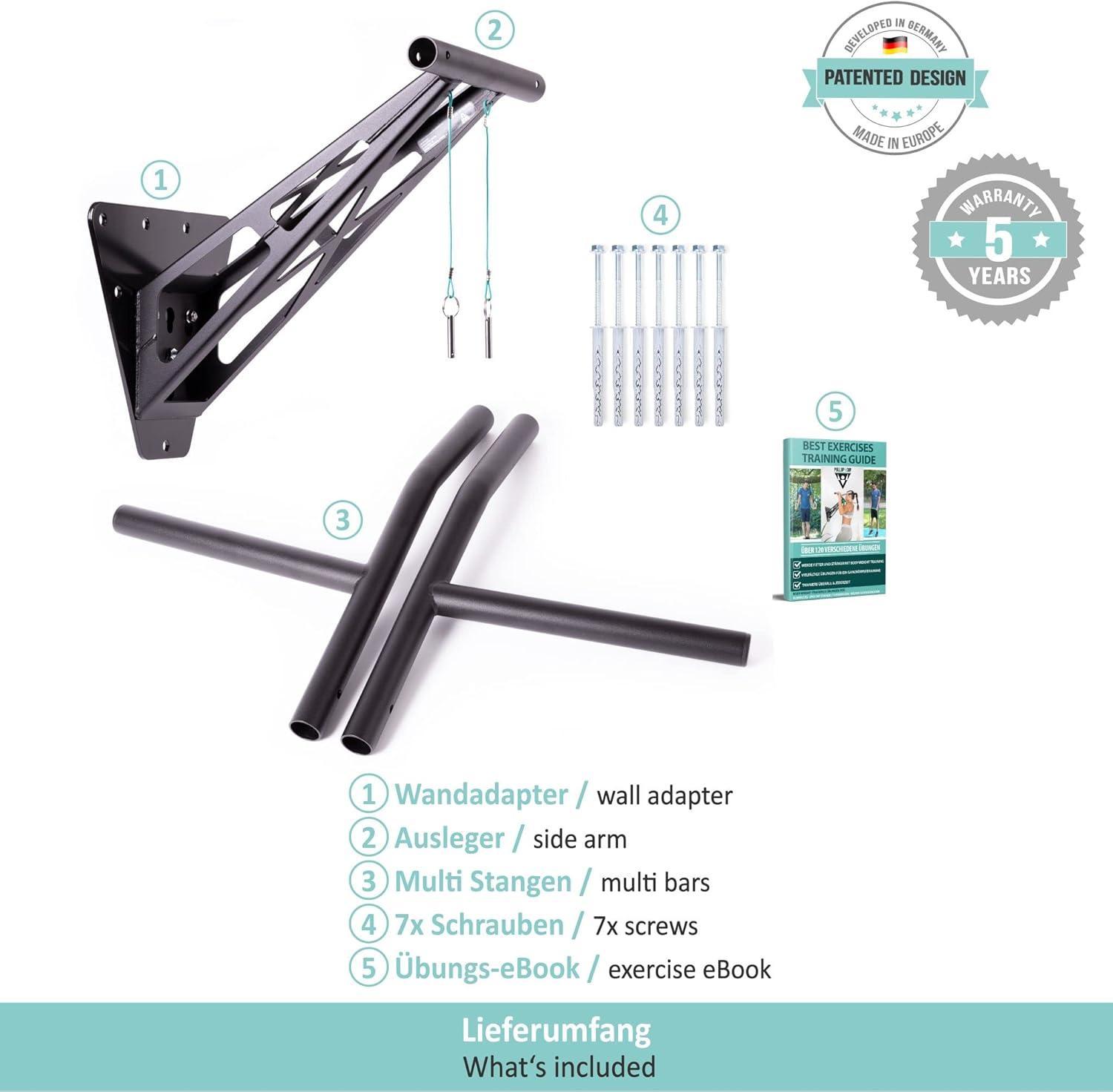 Thumbnail 6 de PULLUP & DIP Premium Klimmzugstange & Dip-Stange mobil – für Wandmontage an Baum und Pfosten