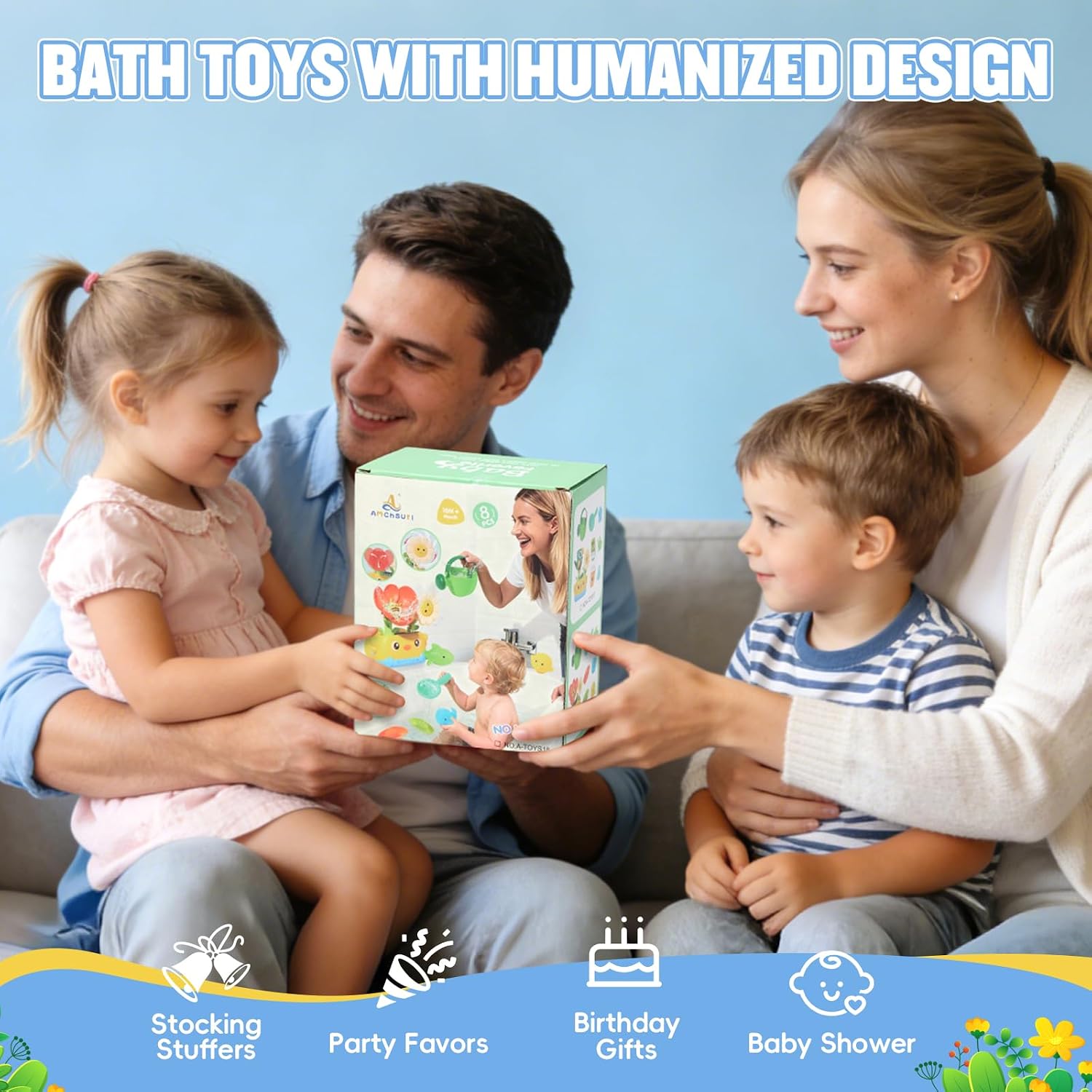 Thumbnail 6 de Toddler Bath Toys for 1–4 Year Olds: Blooming Flower Bath Set with Watering Can & Accessories