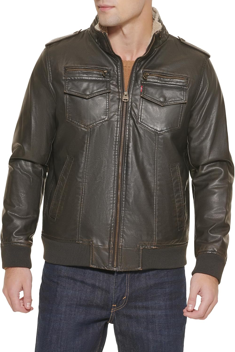Detalle 2 de Levi's Vintage Deer Faux Leather Aviator Jacket