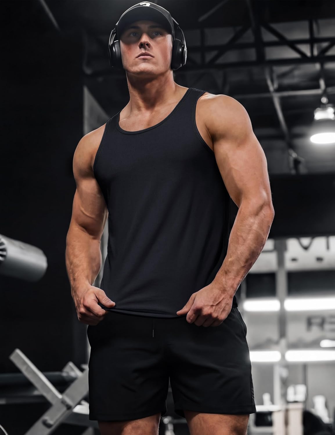Thumbnail 2 de TACVASEN Men’s Cotton Moisture Wicking Tank Top (Muscle Shirt)