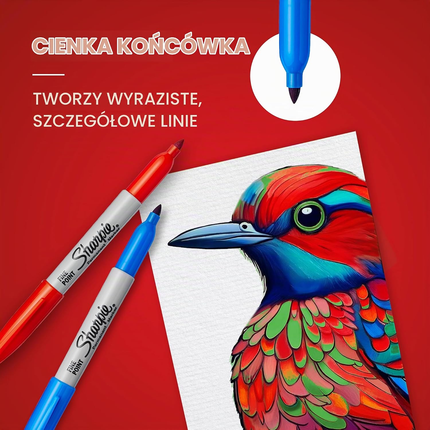 Thumbnail 5 de Sharpie S0810930 markery permanentne, czarny tusz, cienka końcówka, 12 szt.