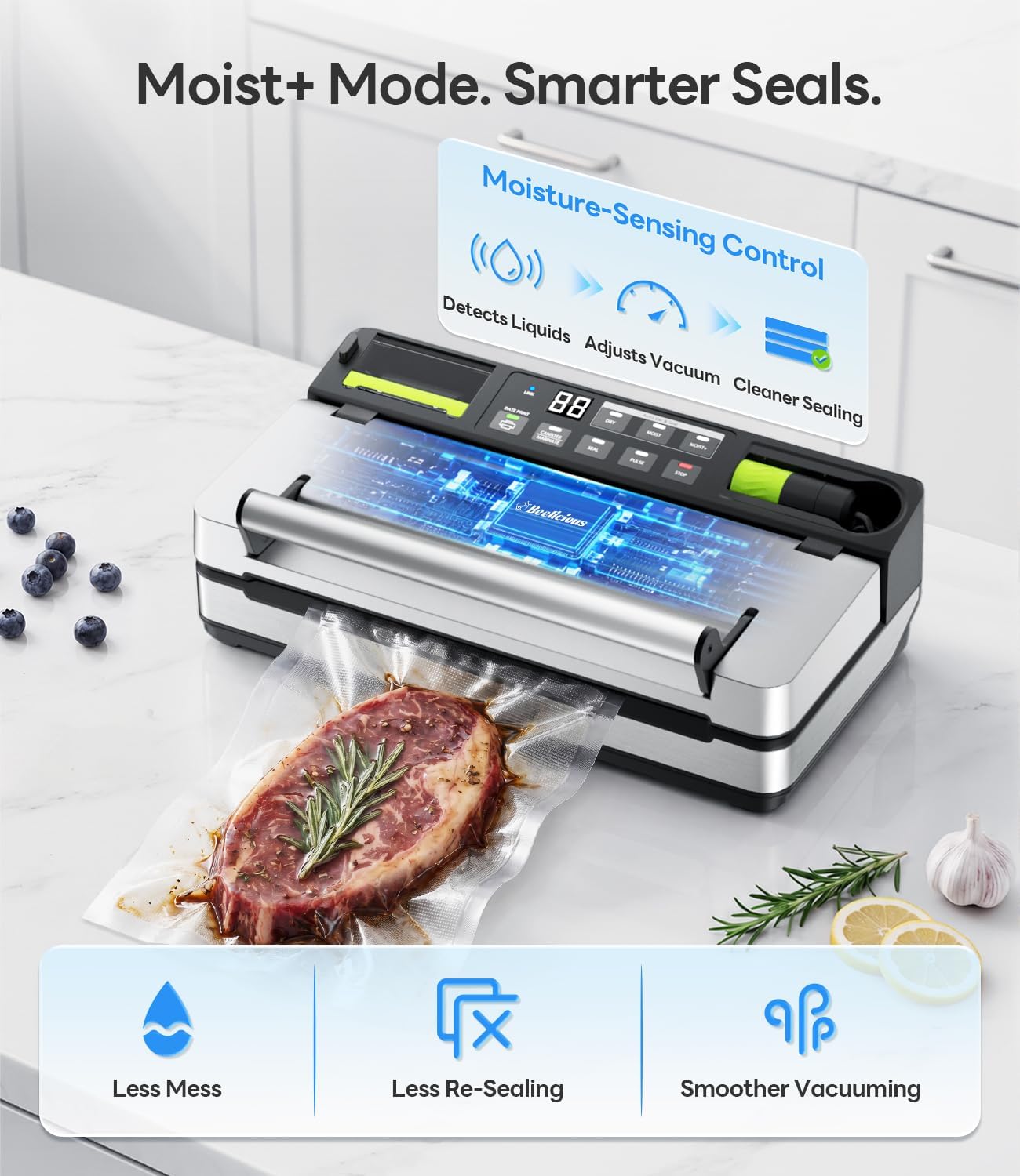 Thumbnail 5 de Beelicious Pro VSP801 Smart Vacuum Sealer, 98kPa Dual-Pump Suction
