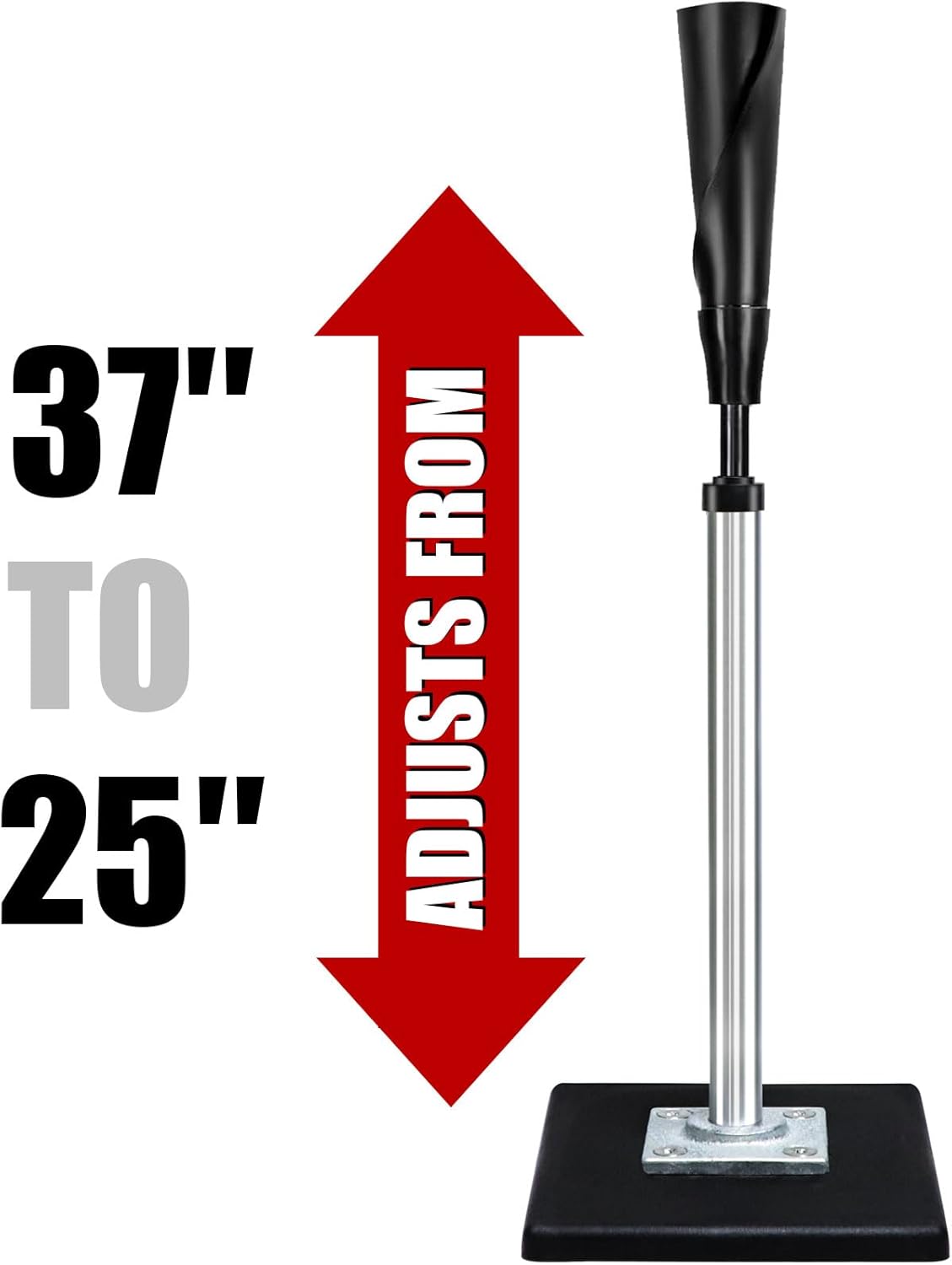 Thumbnail 1 de LOMGWAYS Baseball/Softball Batting Tee (24"-46" Height Adjustable) – Premium Portable Training Stand