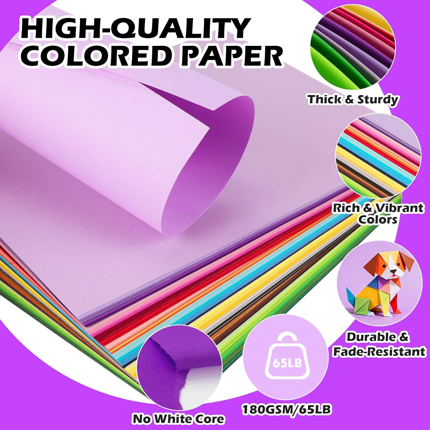 Detalle 2 de TUXIYA Colored Cardstock, 320 Sheets, 80 Colors, 8.5 x 11 Inches