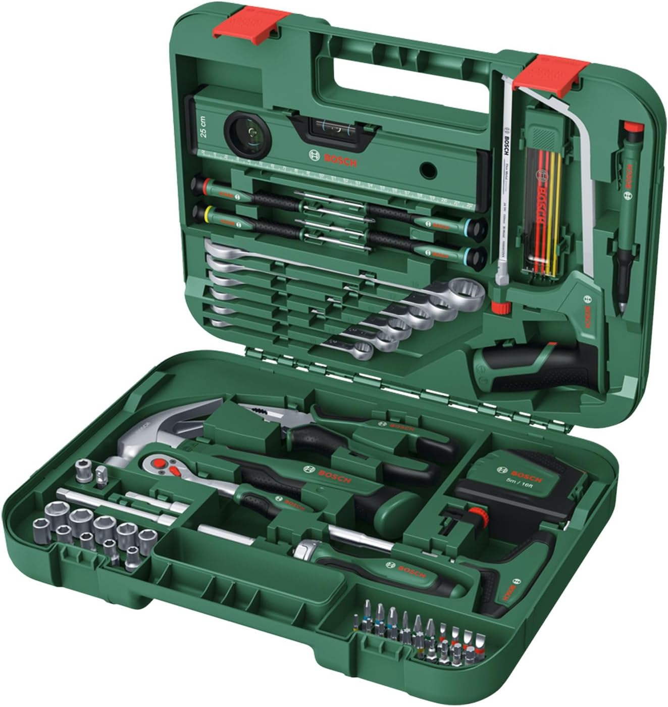 Detalle de ボッシュ 1600A02ZB3 ハンドツールセット 64ピース ラチェット・ドライバー入り