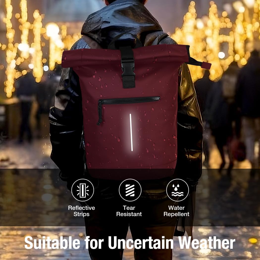 Thumbnail 5 de Lekeinchi Rolltop Rucksack 17 Zoll