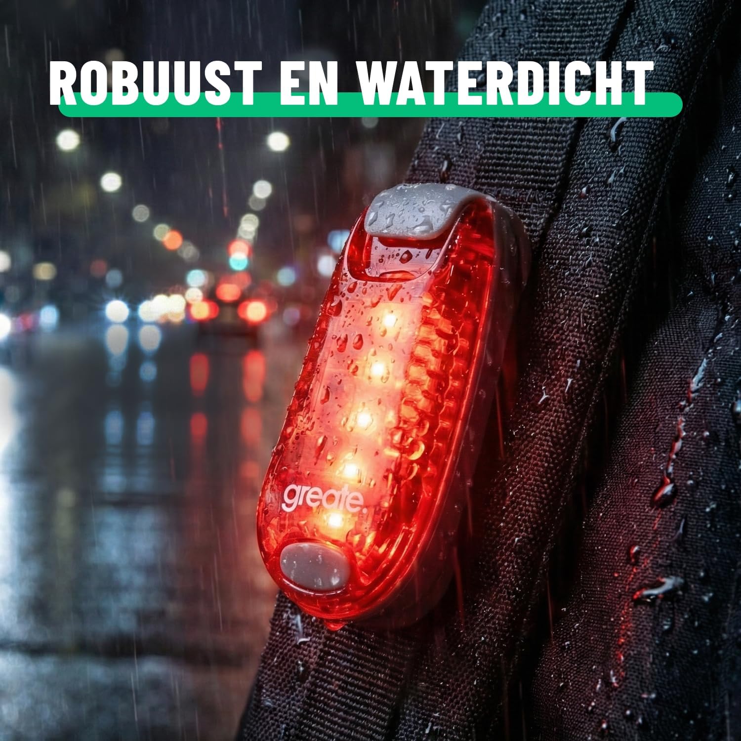 Thumbnail 4 de Greate 201017-2 nachtlooplamp met 3 lichtstanden en bevestigingsclip