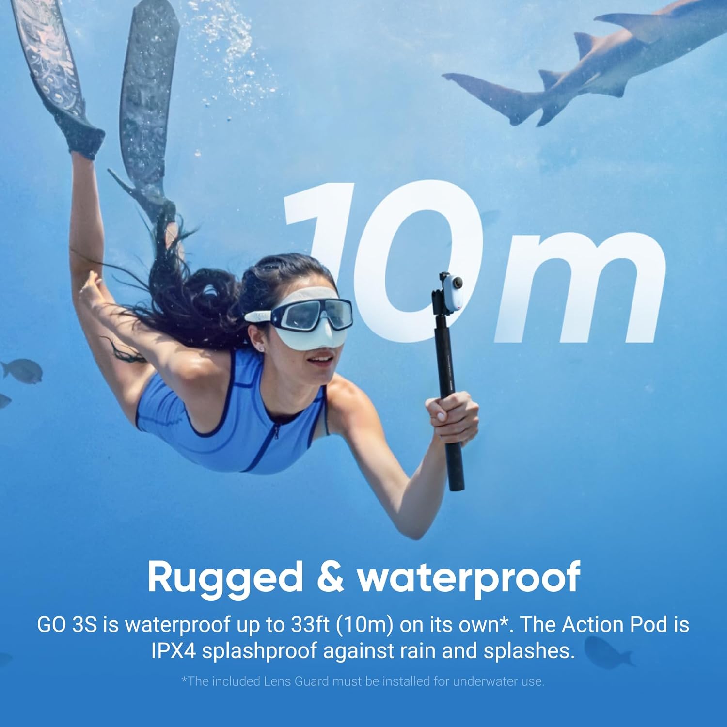 Thumbnail 5 de Insta360 GO 3S 64GB (Arctic White) — tiny 4K action vlogging camera with hands-free POVs and stabilisation