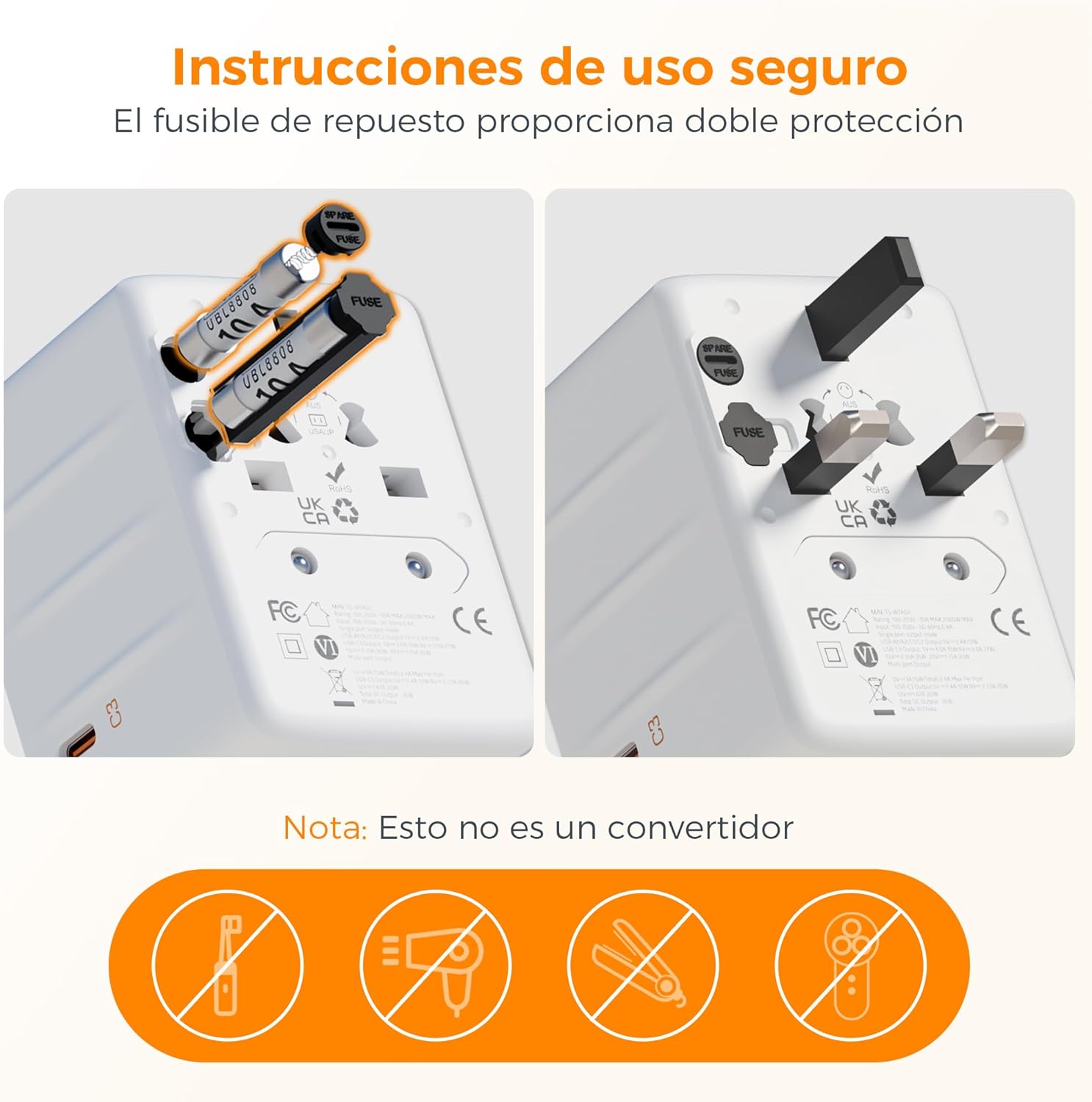 Thumbnail 5 de TESSAN 35W Adaptador de viaje