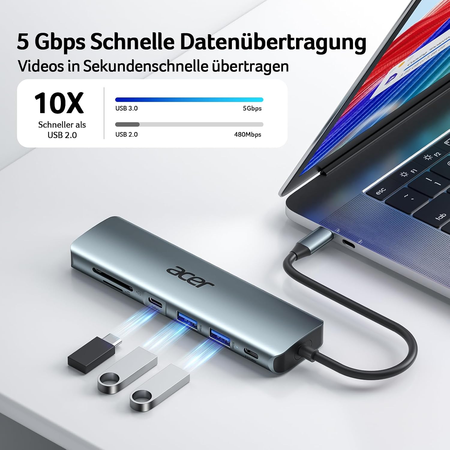 Detalle 2 de acer USB C Hub 7in1 Adapter