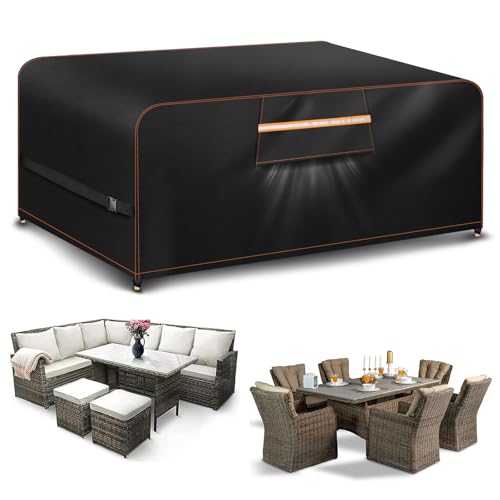Housse Table de Jardin avec Évents d’Air 420D Oxford – Aoretic 180x120x74 cm