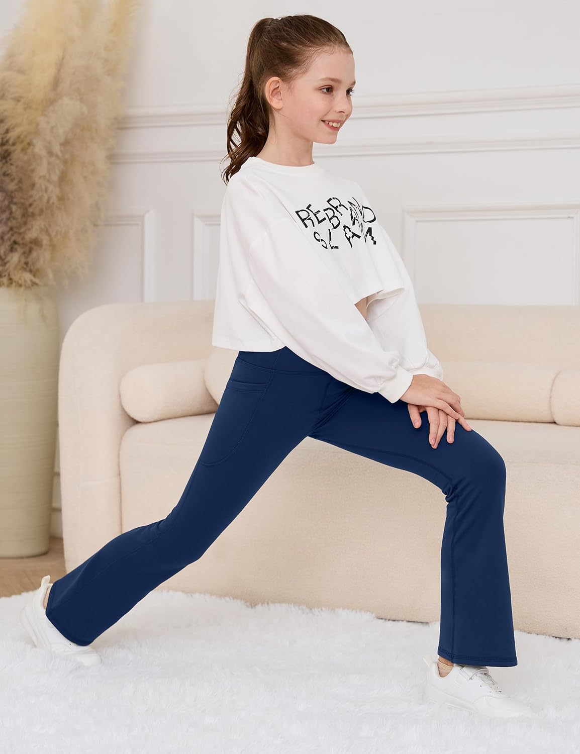 Thumbnail 2 de Desol 2er-Pack Thermo-Schlaghose für Mädchen mit Taschen – Flared Leggings für Teenager und Sport