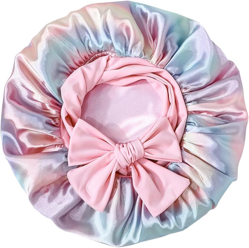 Thumbnail 6 de GDTOGRT Double-Layer Satin Silk Bonnet for Sleeping (Reversible, Tie Band)