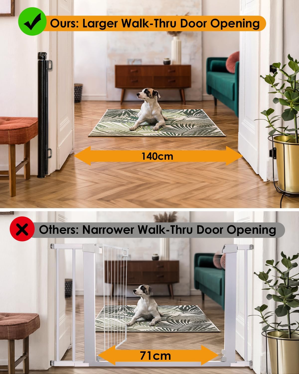 Thumbnail 2 de derimkcoa Retractable Stair Gate 86 cm tall 🚪