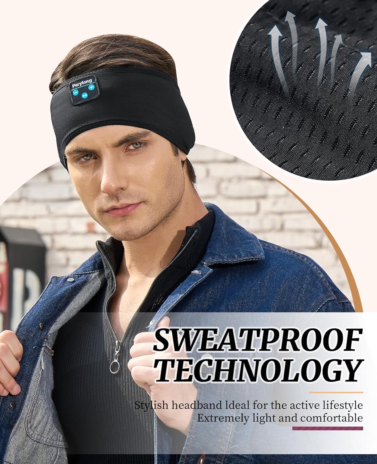 Thumbnail 1 de Perytong Sleep Headphones: Wireless Headband for Relaxing Sleep and Gentle Workouts
