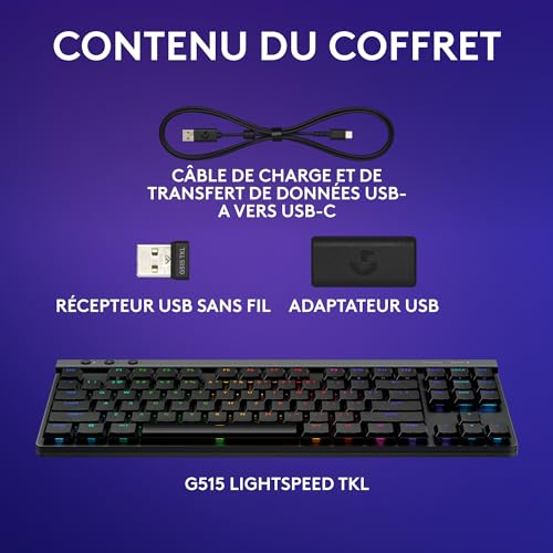 Thumbnail 7 de Logitech G G515 Lightspeed TKL profilé – Clavier Gaming sans Fil