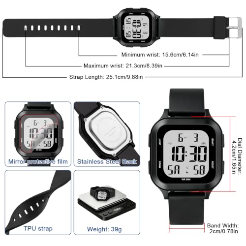 Detalle de Ayybboo Montre Enfant Garçons Filles 7-18 ans – Multifunctions et Étanche