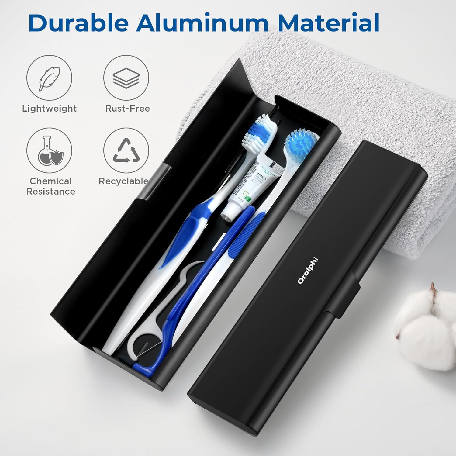 Detalle de Oralphi Wider Aluminum Travel Case for Toothbrushes