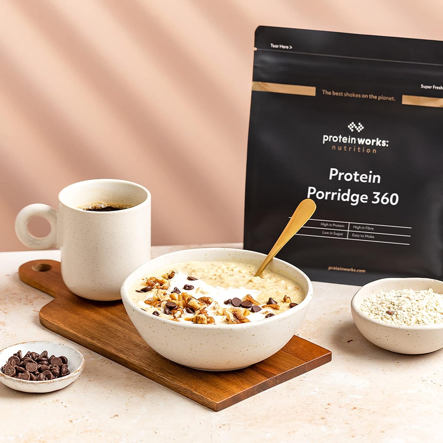 Detalle 1 de THE PROTEIN WORKS Gachas de avena alto proteína 2kg 🥣