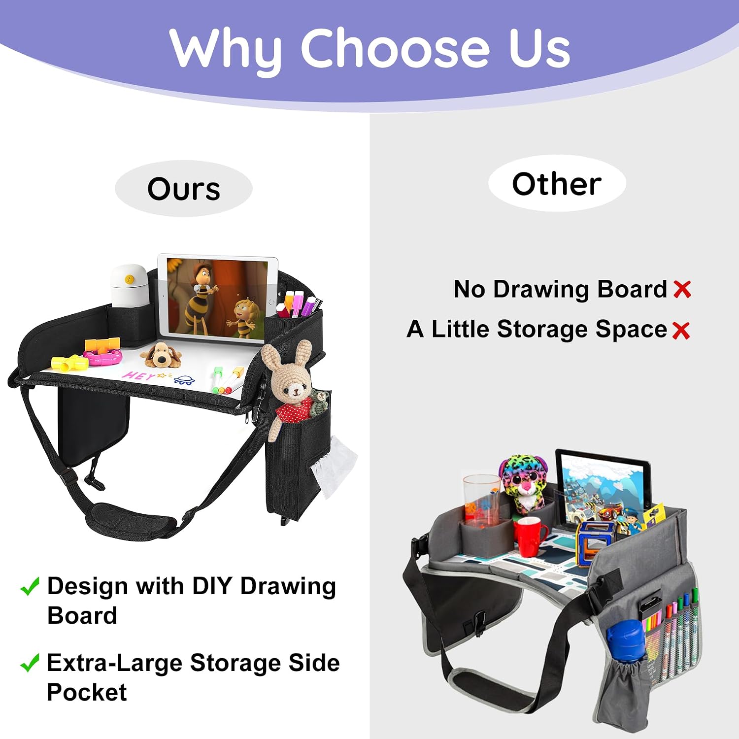 Thumbnail 6 de INFANZIA Kids Travel Tray for Car: a practical lap desk for road trips and beyond