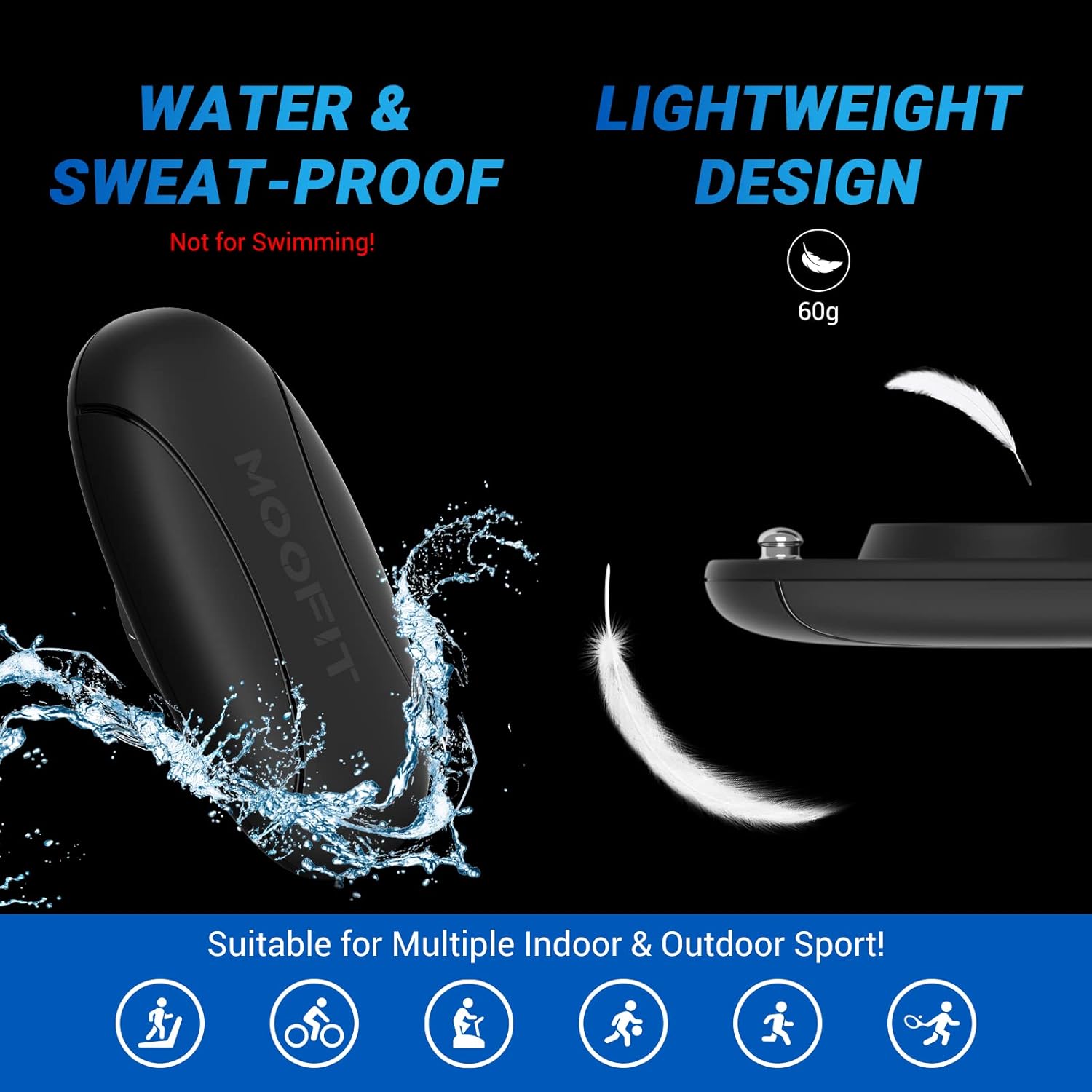 Thumbnail 3 de moofit HR8 chest strap heart rate monitor