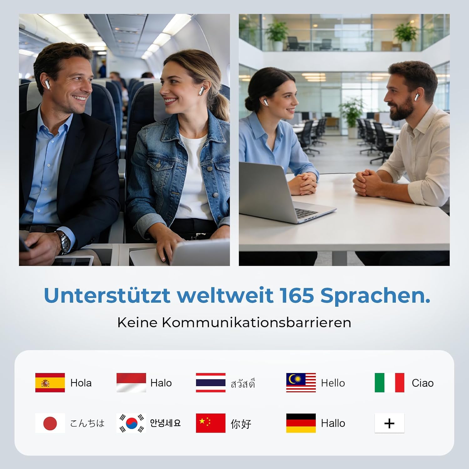 Detalle de Neu 2026 KI Übersetzungskopfhörer – 3-in-1 Echtzeit Übersetzer, HiFi-Sound und LCD-Touchscreen