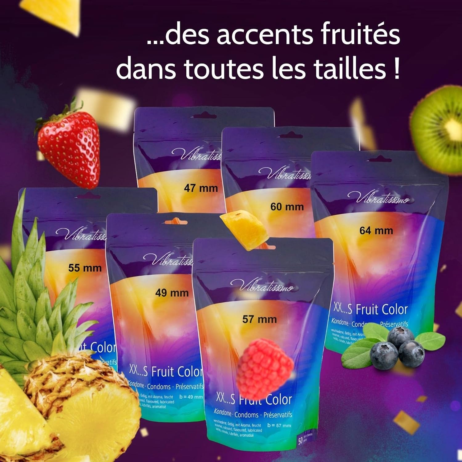 Thumbnail 4 de Vibratissimo Préservatifs Fruit Color 50 pièces ⚙