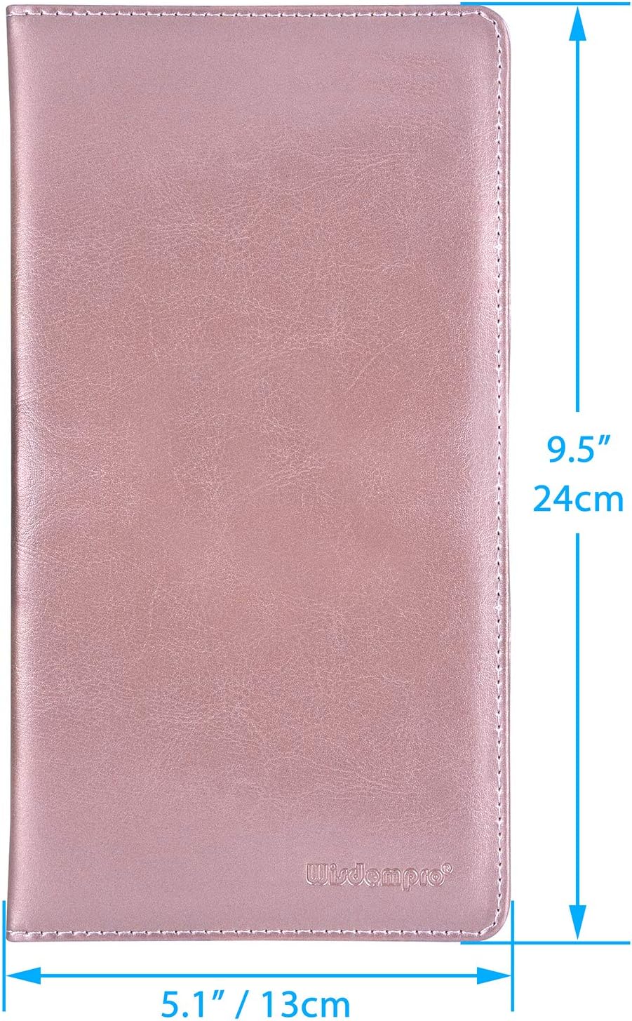 Detalle de Wisdompro Car Document Wallet – PU Leather Rosegold Vehicle Paperwork Holder