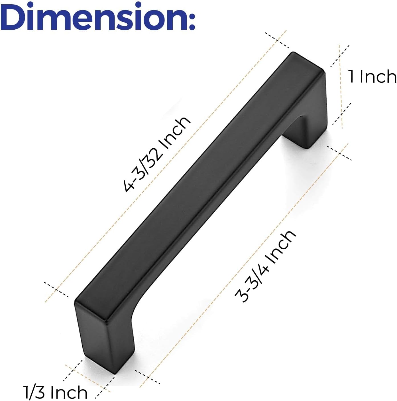 Detalle de Ravinte J100XFX96HS30 Cabinet Pulls, Matte Black Zinc Alloy, 30-Pack