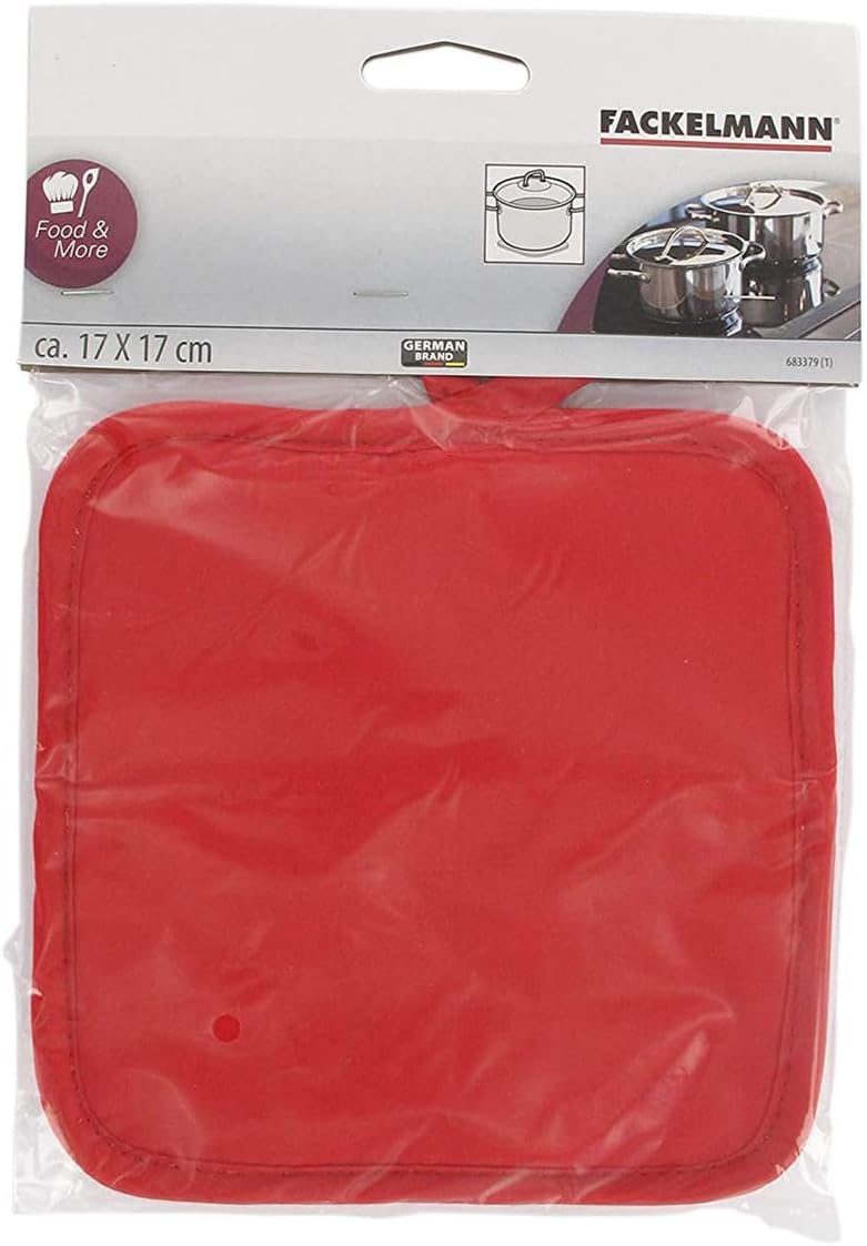 Thumbnail 5 de Fackelmann manique de cuisine aluminisée gris et rouge 17 x 17 cm