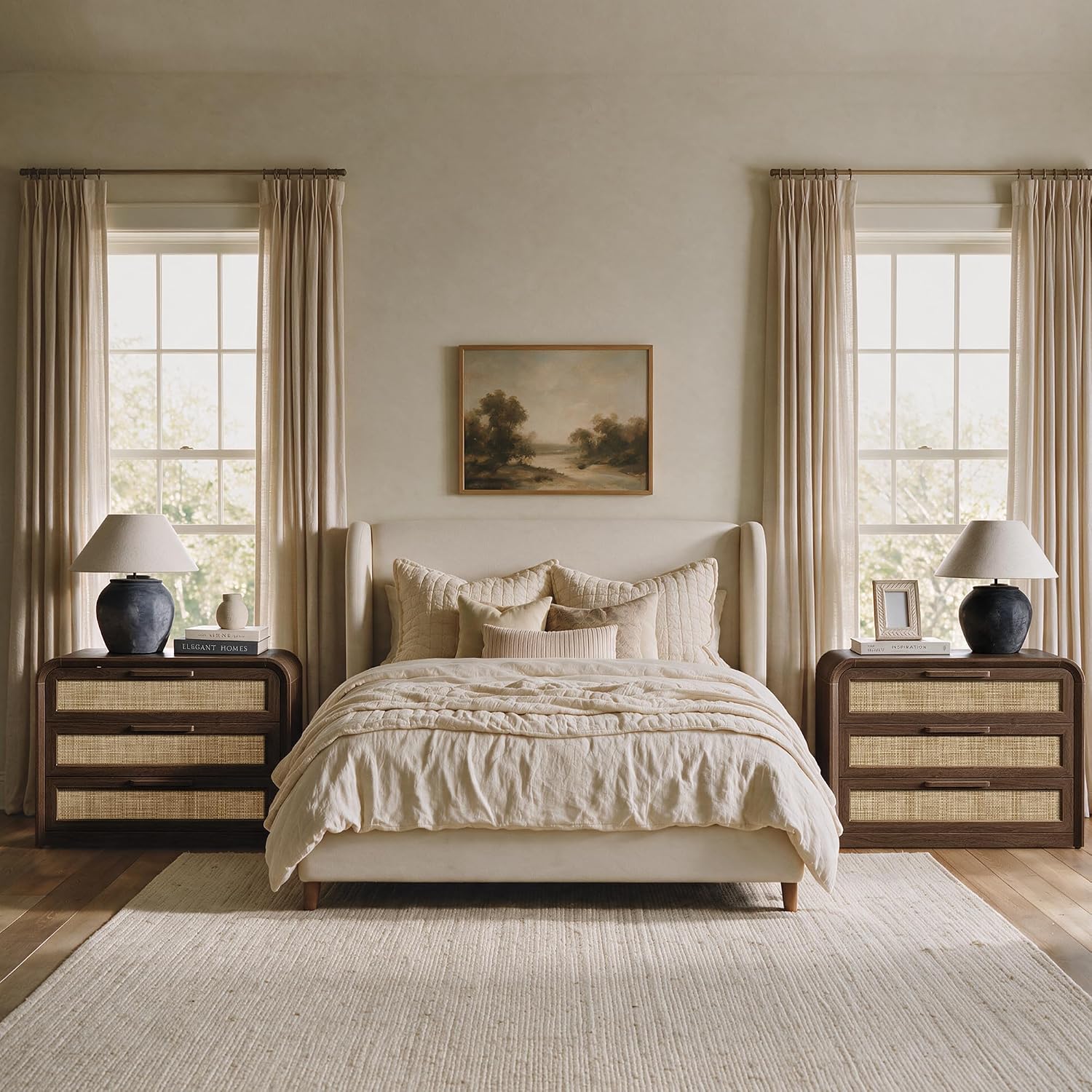 Detalle de Orvesino Nightstand Set of 2, 30-Inch Wide