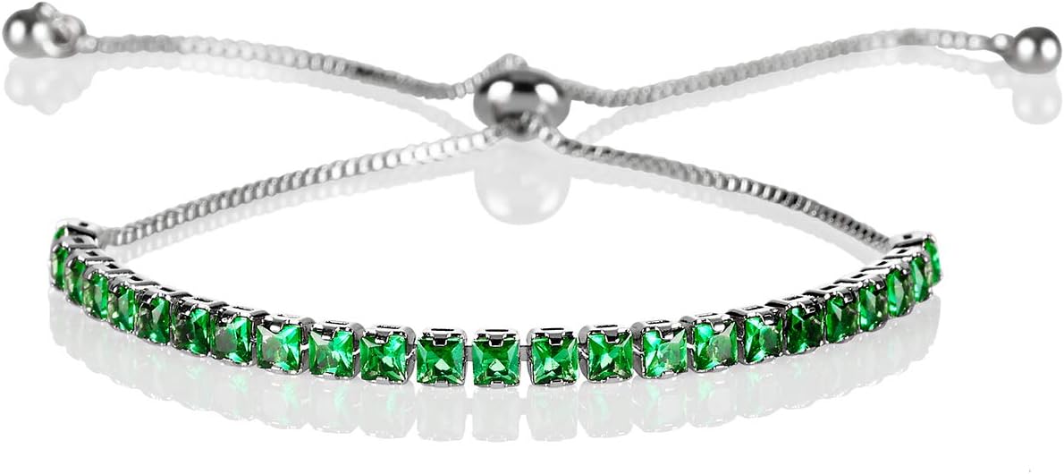 Detalle de ZAVANA Bracciale regolabile da donna e ragazza con zirconi cubici e chiusura a perlina