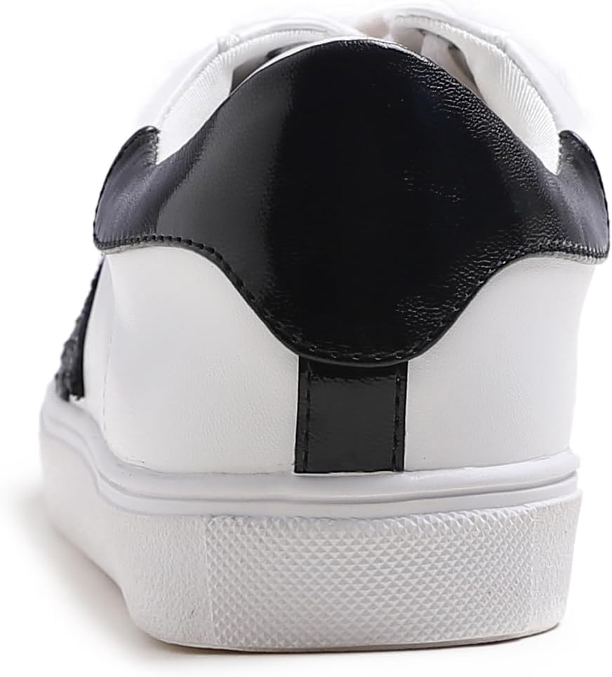 Detalle de Feversole Women's Featured PU Leather Lace-Up Stars Sneaker