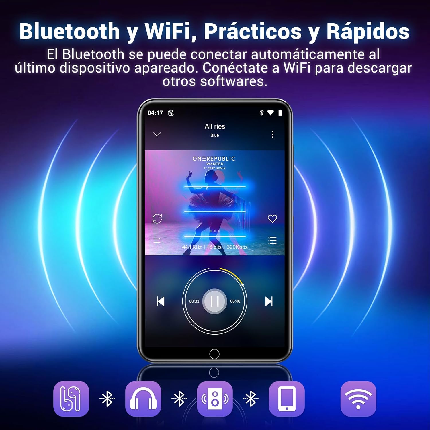 Thumbnail 2 de Reproductor MP3 M8 80GB con Bluetooth y WiFi