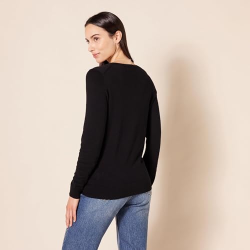 Thumbnail 2 de Amazon Essentials Pull Léger Coupe Classique à Col en V – Femme, Noir, Taille L