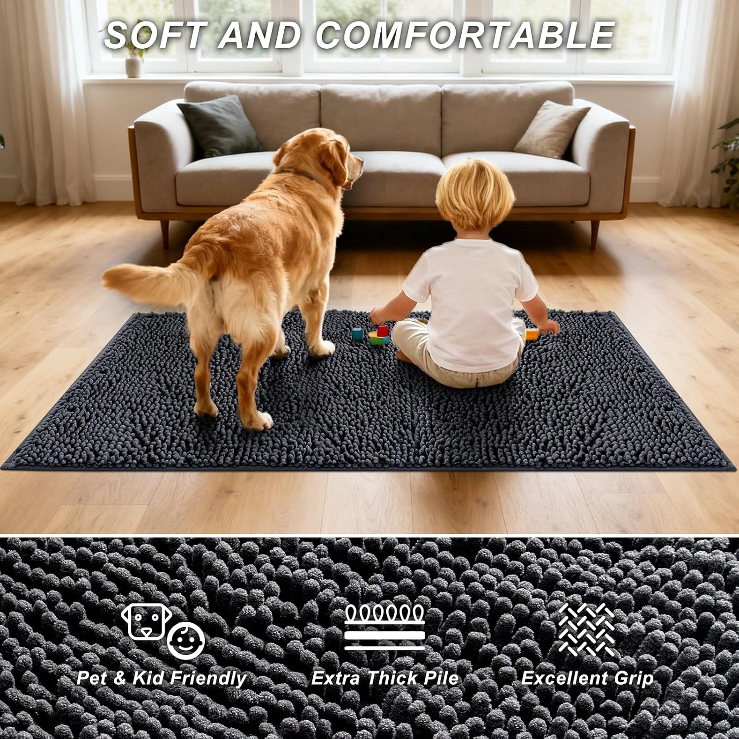 Detalle 2 de Kuyal Dog Mat 36" x 48