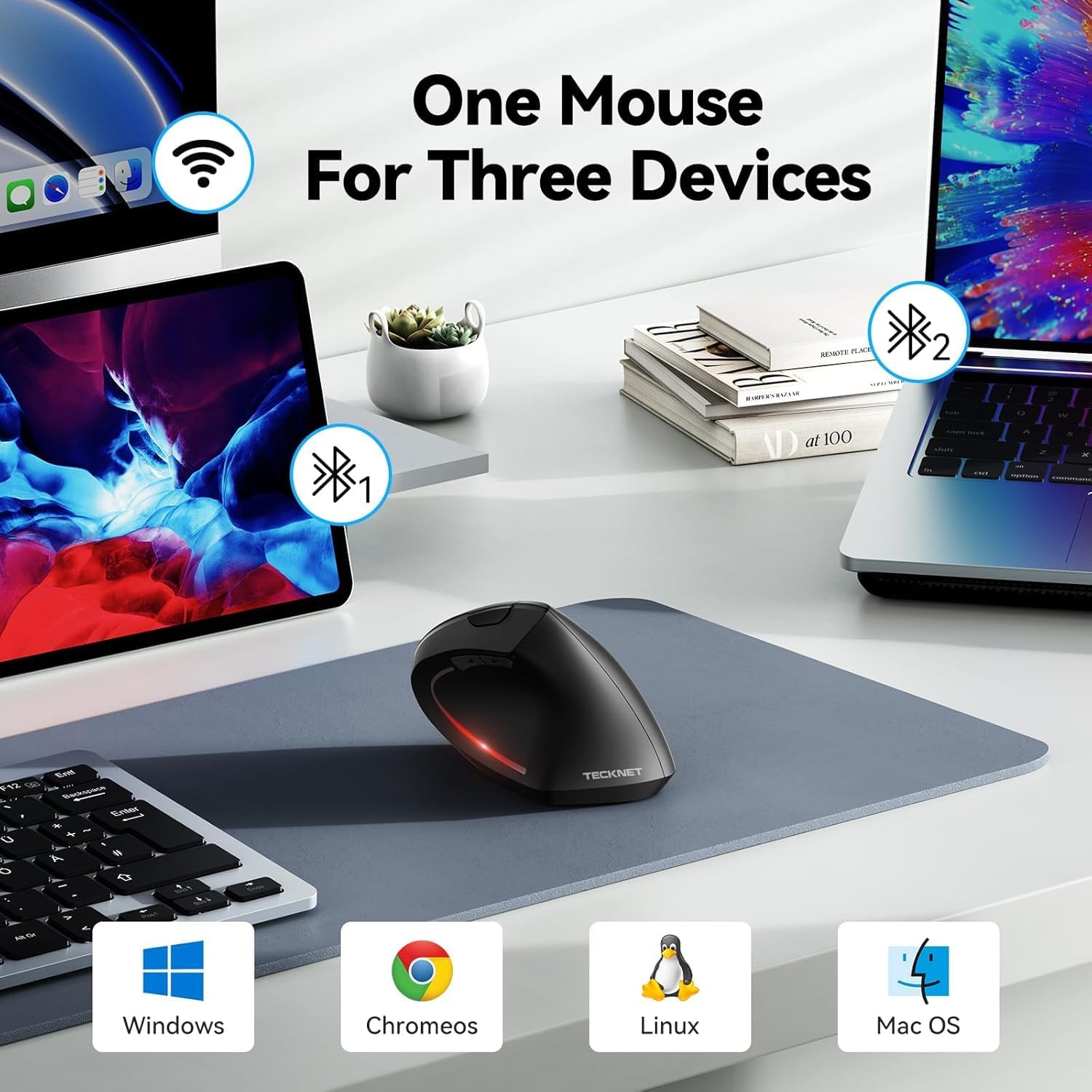 Detalle 2 de TECKNET Ergonomic Vertical Mouse 4800 DPI 🖱