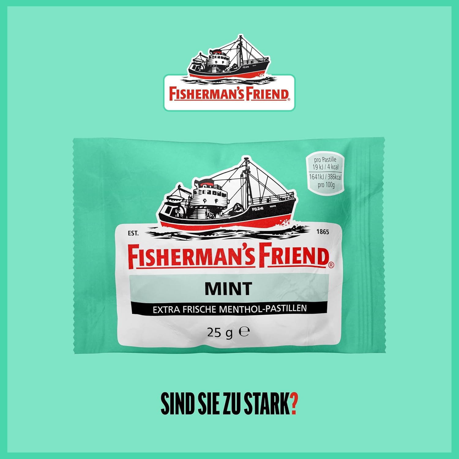 Detalle 2 de Fisherman's Friend Mint 24er Vorratsbox – Pfefferminze & Menthol, vegan, 24 x 25 g