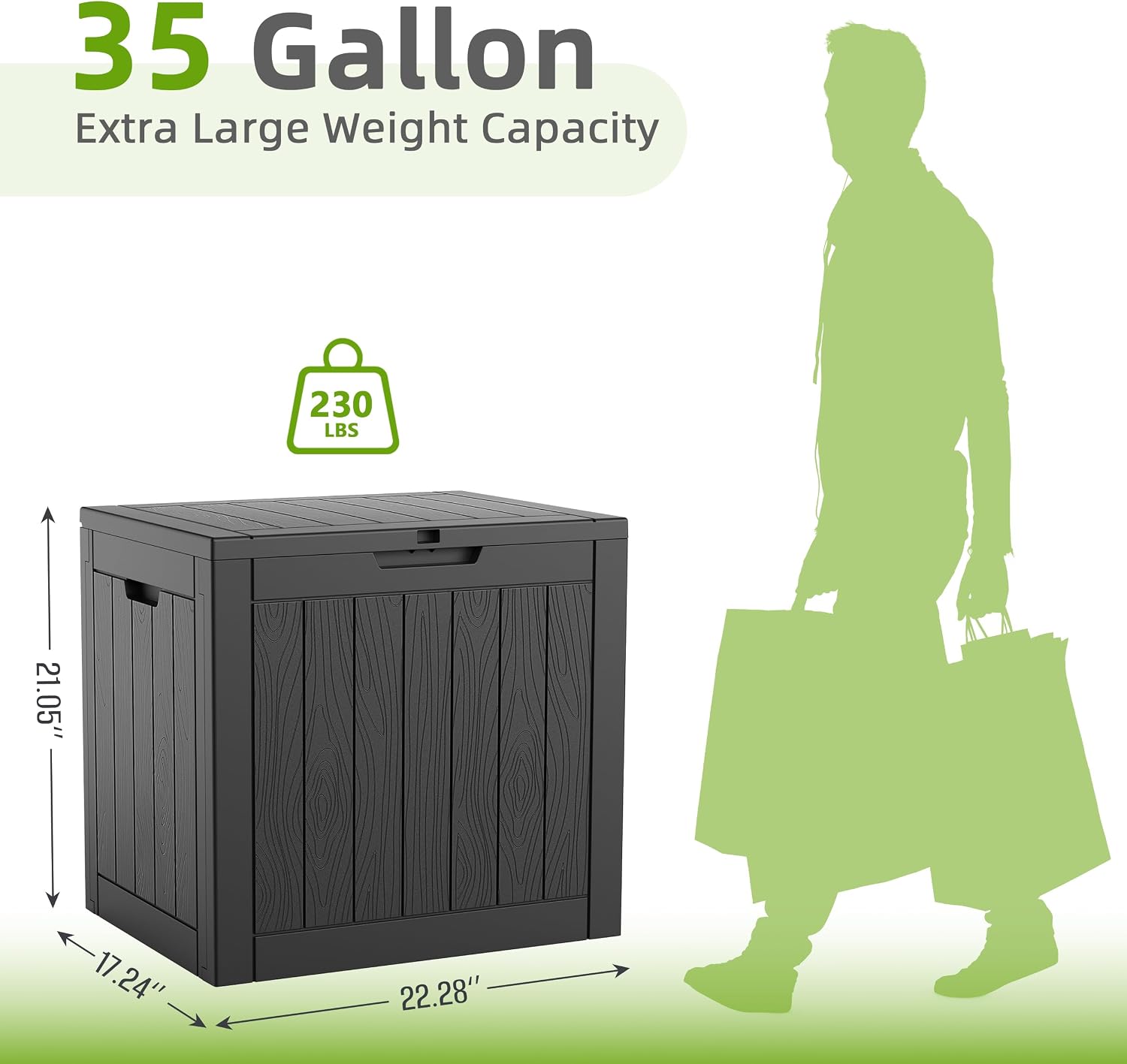 Detalle 2 de DRATO Outdoor Storage Box, 35 Gallon