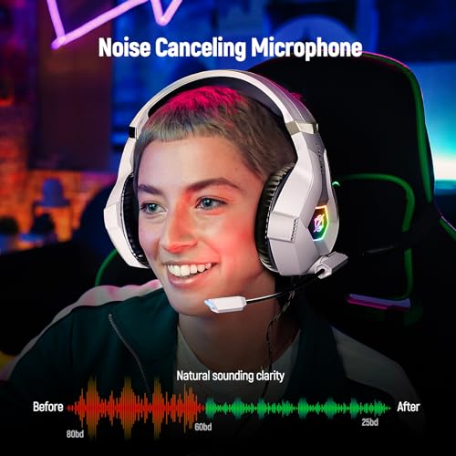 Detalle 2 de Ozeino Gaming Headset with 7.1 Surround Sound and Noise-Canceling Mic