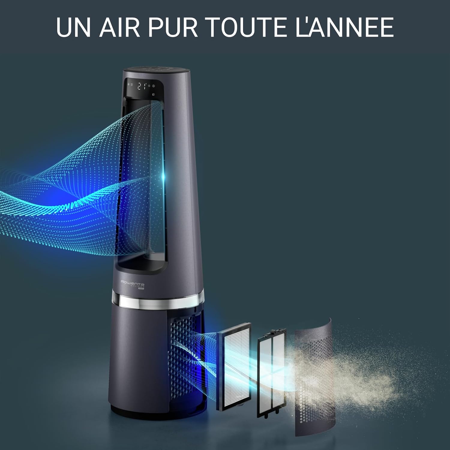 Detalle 2 de Rowenta QU5062F0 ventilateur purificateur 2100 W 🌀
