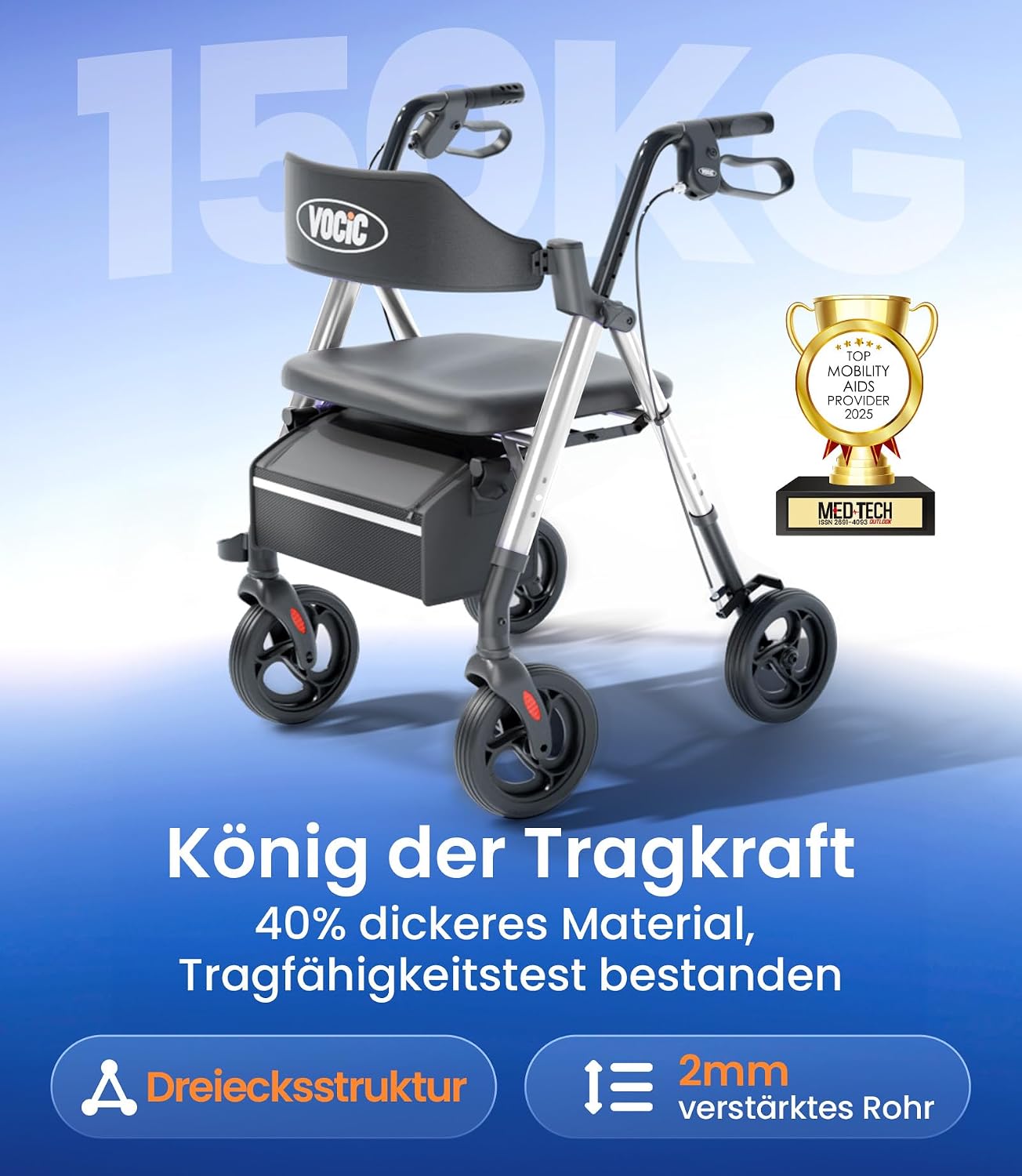 Thumbnail 6 de VOCIC Rollator V10 faltbar mit Sitz
