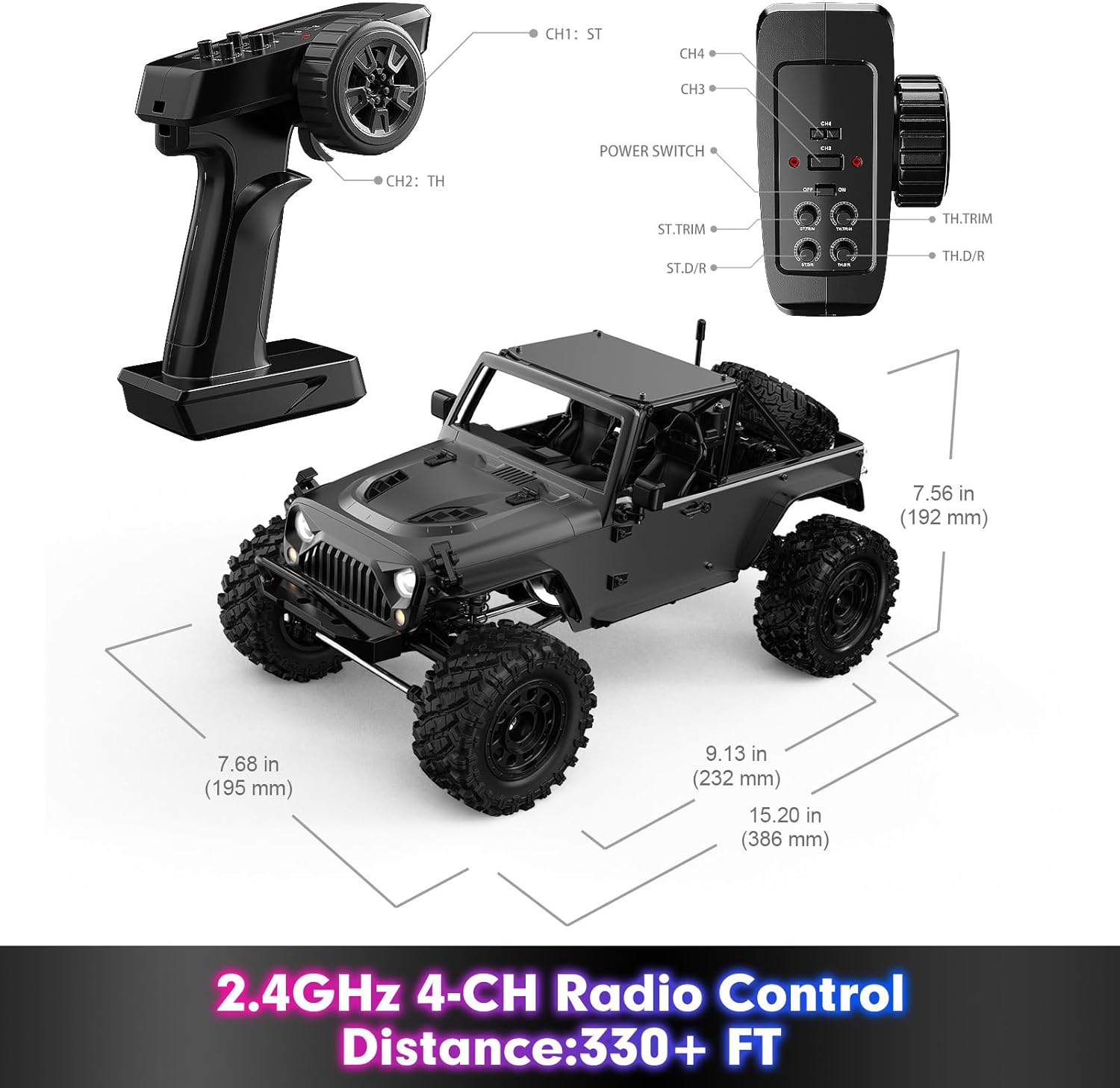 Thumbnail 5 de HYPER GO H12Y 1/12 Brushless RC Rock Crawler